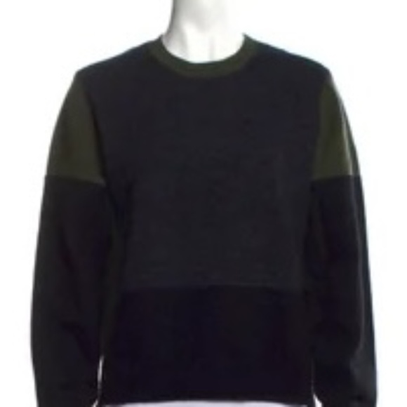 Celine Sweaters - Vintage CELINE Phoebe Philo era Black,Dark GrayOlive Green Color Block Sweater